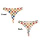 thumbnail image 3 of Fotbe Floral Checkerboard Tanga Sin Costuras para Mujer con Estampado – Panties Invisibles, Transpirables y Cómodos para Uso Diario-3X-Large, 3 of 6