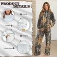 thumbnail image 5 of Garronmavis 2 Piece Sweatsuits for Women Camo Hoodie Womens Sweat Set Casual Outfits Long Sleeve Sweatshirt Wide Leg Sweatpant Loungewear Set Pullover Tracksuit, Size L, 5 of 6