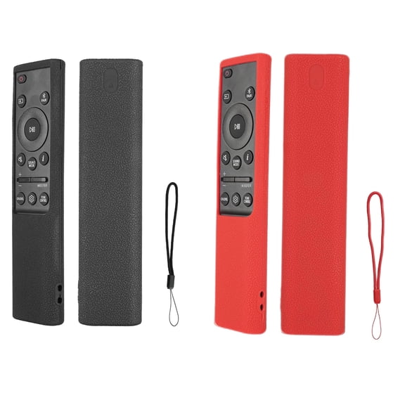 Silicone Remote Control Cover, Anti-Slip Shockproof Protective Case for Samsung RM-L1729 BN59 TV Remote-Blue Red