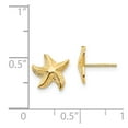thumbnail image 3 of Auriga 14k Yellow Gold Starfish Stud Earrings for Women(L-10mm, W-8mm), 3 of 6