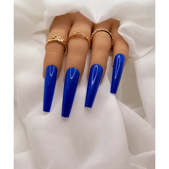 Lovely Claws Gloss Royal Blue 2XL Press on Nails Set