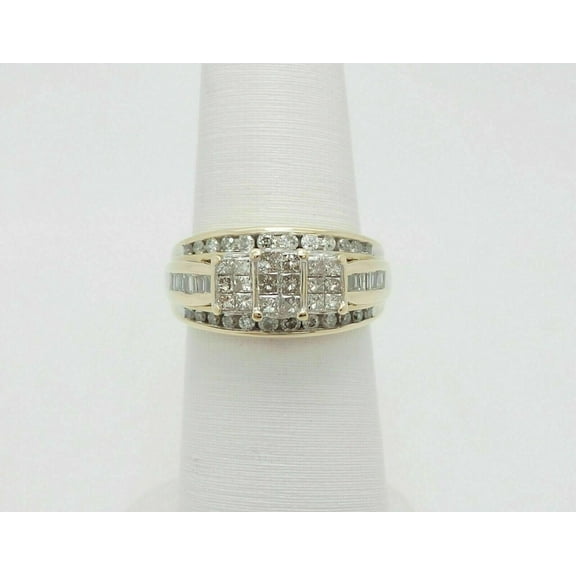 Silver Shop 2Ct Princess Cut Engagement Wedding Bridal Ring 14K Yellow Gold Finish