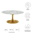 thumbnail image 5 of Coffee Table, Round, White Gold, Wood, Metal Steel, Modern Contemporary Mid-Century, Living Lounge Cafe Room Hotel Lobby Hospitality, 5 of 6