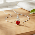 thumbnail image 2 of SilverCloseOut Sterling Silver Red Ladybug Necklace, Box Chain, 2 of 7