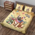 thumbnail image 3 of French Bulldog Celebrates Spring and Enjoys a Happy Easter Quilt Bedding Set Dog Lover Gifts 1 Blanket Bed Cover 2 Pillowcases - 02001, 3 of 5