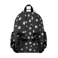 thumbnail image 3 of Dog Paw Print Black Pattern Cute School Backpack Bag for School with Padded Back and Adjustable Shoulder Straps 15.25"x11.5"x5.25", 3 of 5