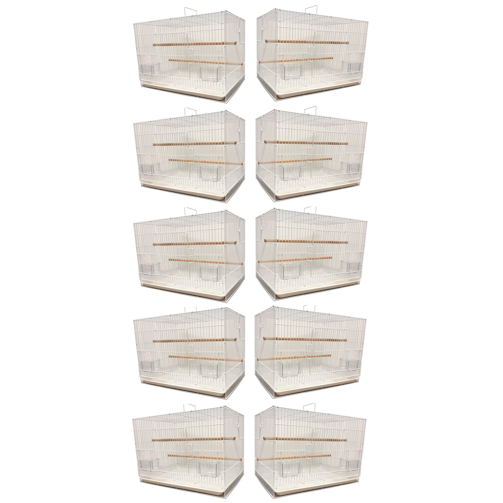 TEN of 20"x14"x14"H Breeding Breeder Bird Flight Cages With Side Nesting Box Doors For Small Size Lovebirds Finches Parakeets Canaries Aviaries