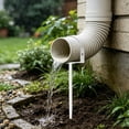 thumbnail image 2 of 2Pcs Rainwater Downspout Bracket - Heavy-Duty Galvanized Iron With Eco-Friendly Coating, Adjustable Size, Rust-Proof Anchor For Pipe Support, Easy Installation White 10.8", 2 of 5