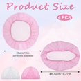 thumbnail image 2 of Woeilo 4 Pcs Net Plopping Cap for Drying Curly Hair, Diffuser Cap for Curly Hair Hair Dryer Bonnet with Drawstring Hair Plopping Towel Curly Plopping Cap for Home Use (White+Pink) white, 2 of 5