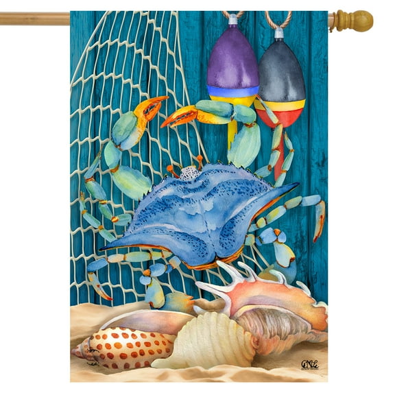Briarwood Lane Crab Walk Summer House Flag