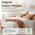 thumbnail image 3 of California Design Den King Sheet Set- 100% Organic Cotton Crisp Percale Sheets, Deep Pockets Sheets - White, 3 of 8