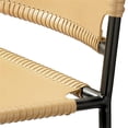 thumbnail image 5 of Jamie Young Co Asher 18" Transitional Leather Dining Chair in Cashew Brown/Black, 5 of 7