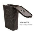 thumbnail image 5 of Mind Reader 40L Slim Laundry Hamper, Clothes Basket, Lid, Plastic, 18"L x 10.4"W x 23.5"H, Brown, 5 of 9