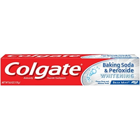 3 Pack Colgate Baking Soda and Peroxide Whitening Toothpaste 6 oz Each