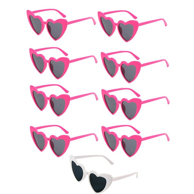 Gafas de sol con forma de corazón para mujer, gafas de sol Retro de ojo de gato, decoración de compromiso de boda, compras, viajes, accesorios de fiesta