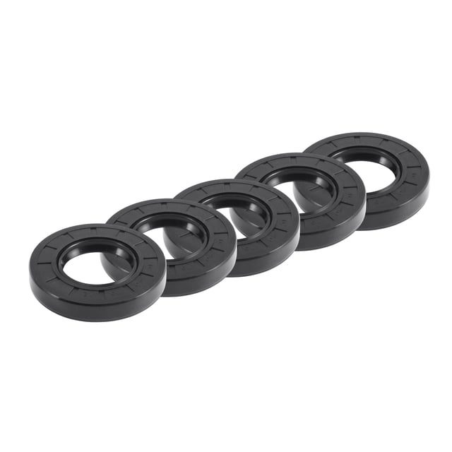 Sello de Aceite Universal TC Doble Labio con Resorte de Acero 40x75x12mm Alta Presión Caucho NBR Negro 5pcs