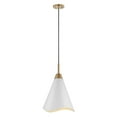 thumbnail image 2 of Tango 1-Light Medium Pendant Matte White with Burnished Brass, 2 of 4