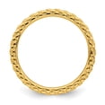 thumbnail image 2 of 925 Sterling Silver Gold Plated Criss Cross Stackable Ring Fancy/, 2 of 8