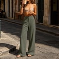 thumbnail image 5 of MLCDZ Womens Plus Size Dress Pants Pull On Elastic Waist Wide Leg Stretchy Work Pants with Pockets Office Business Casual Baggy Slacks for Women Trousers, 5 of 7