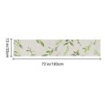 thumbnail image 4 of Remain Unique Linen Table Runner with Green Leaf Pattern 13x72 inch for Spring Summer Home Kitchen Table Decor, 4 of 5