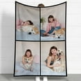 thumbnail image 3 of Custom Flannel Blanket for Adult Kid, Personalized Photos Throw Blanket Single Sided Printing, Perfect Home Decor Gift Birthday Valentines Christmas (8 Photos, 80x120CM), 3 of 6