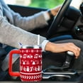thumbnail image 5 of Christmas Mug 40 OZ Tumbler with Handle and Straw Lid Leak Proof - Christmas Tumbler with Handle Insulated for Hot Cold Ice - Christmas Birthday Gifts for Women Stainless Steel Cup, 5 of 6