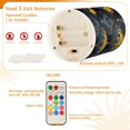 thumbnail image 5 of Yayeee Flameless Candles with Remote Flickering Battery Operated Multi Color Changing, Navy Blue Art Pattern, 5 of 7