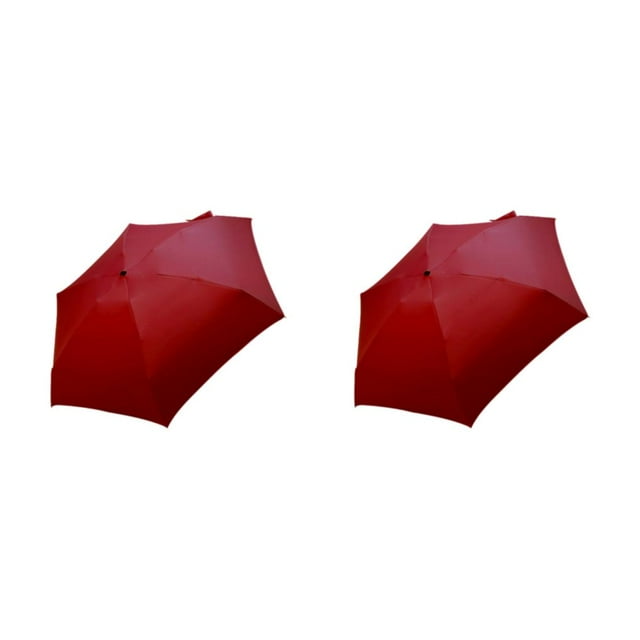Guardoinrt Maximum Sun Protection Rotating Sun Umbrellas With Adjustable Canopy Folding wine red 2Set