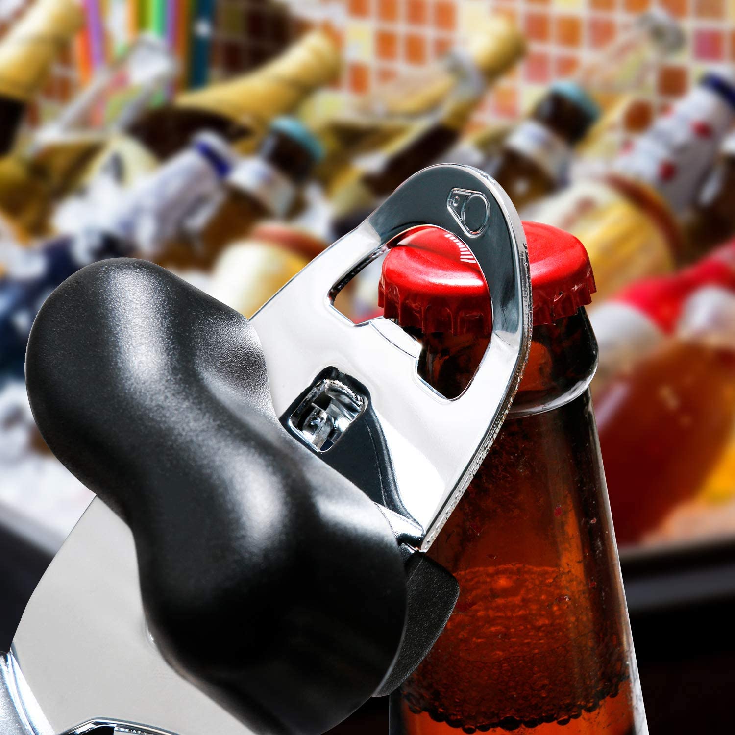 Manual Can Opener, Handheld Comfortable Grip, Oversized Easy Turn Knob