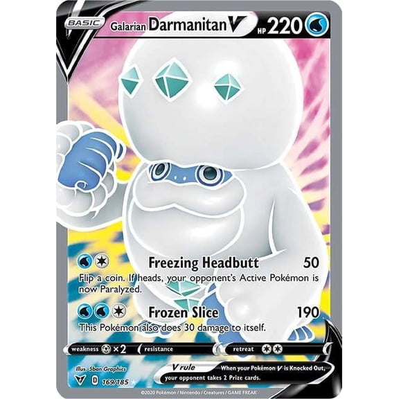 Pokemon Vivid Voltage Galarian Darmanitan V #169