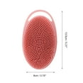 thumbnail image 4 of Unique Bargains 1 Pc Hangable Oval Bath Brush Shower Brush Pink, 4 of 6