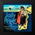 thumbnail image 2 of Retrolabel 12x12 Black Modern Framed Museum Art Print Titled - Jolly Roger Brand, 2 of 5