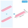thumbnail image 2 of Unique Bargains 10 Paires de Couvre-Bracelets Snapback, Double Rangée 14 Trous Plastique Réglable Boucle de Remplacement (Rose), 2 of 7