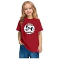 thumbnail image 2 of Économies d'Été! SROBPTY Chemises à Manches Courtes pour Tout-Petits, T-Shirt Imprimé Baseball pour Garçons et Filles, Mode Col Rond Imprimé Manches Courtes Rouge, 4 Ans, 2 of 5