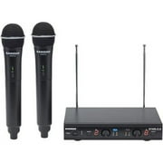 Samson Stage 212 Handheld Dual-Channel Wireless System with (2) Q6 Dynamic Microphones (E Band), Black (SWS212HH-E)