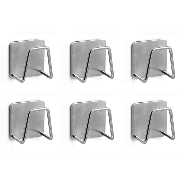 Soporte para Esponjas Fregadero Acero Inoxidable Estante Secado Drenaje Adhesivo (plateado)