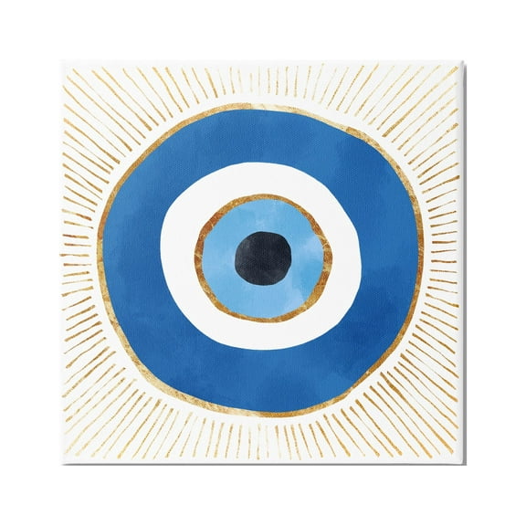 Stupell Industries Evil Eye Symbol Striped Rays Graphic Art Gallery Wrapped Canvas Print Wall Art, Design by Ziwei Li