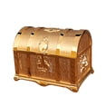 thumbnail image 3 of Caja del tesoro dorada vintage Yuyangstore 10,5 x 7,5 x 7,5 cm, 3 of 7