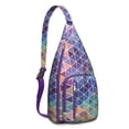 thumbnail image 1 of Fashion Forward Sling Backpack - Runway Inspired Abstract Print Shoulder Bag, Anti-Theft for Urban Life, 1 of 4