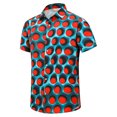 thumbnail image 3 of Camisas con estampado floral tropical en 3D para hombre, camisas y blusas hawaianas casuales de manga corta, camisa de playa con botones para hombre, 3 of 4