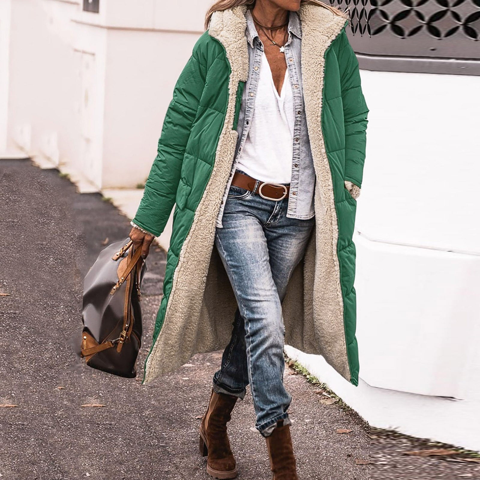 Mejor Precio En A Granel Manteau Dhiver En Fausse Fourrure Pour Couple Veste Décontractée À Capuche En Fourrure De Renard Pour Femme Manteau Chaud À Manches Longues Avec Oreilles Dours | Envío