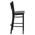 thumbnail image 6 of BizChair 2 Pk. Black Coffee Back Metal Restaurant Barstool - Mahogany Wood Seat, 6 of 8