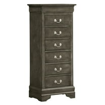 Glory Furniture Louis Phillipe Lingerie Chest in Gray Color