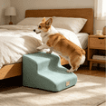 thumbnail image 4 of Dog Ramp for Couch Or Bed, Non-Slip 2 Step Pet Ramp for Couch Or Bed, Blue | High-Density Foam Support, Dog Stairs for High Beds, Suitable for Short-Legged Dogs, Injured Pets, 4 of 6