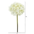 thumbnail image 2 of Nearly Natural 19in. White Hydrangea Artificial Flower (Set of 3), 2 of 2