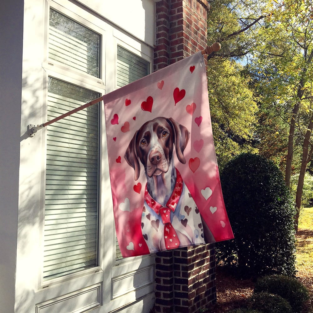 German Shorthaired Pointer My Valentine House Flag 28 in x 40 in