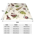 thumbnail image 3 of Bixox Fleece Blanket Grapes Bbottles Wine Pattern Super Soft Double-Sided Microfiber Flannel Blanket for Sofa, Bed, Couch, Suitable for All Seasons - 80"x60", 3 of 5