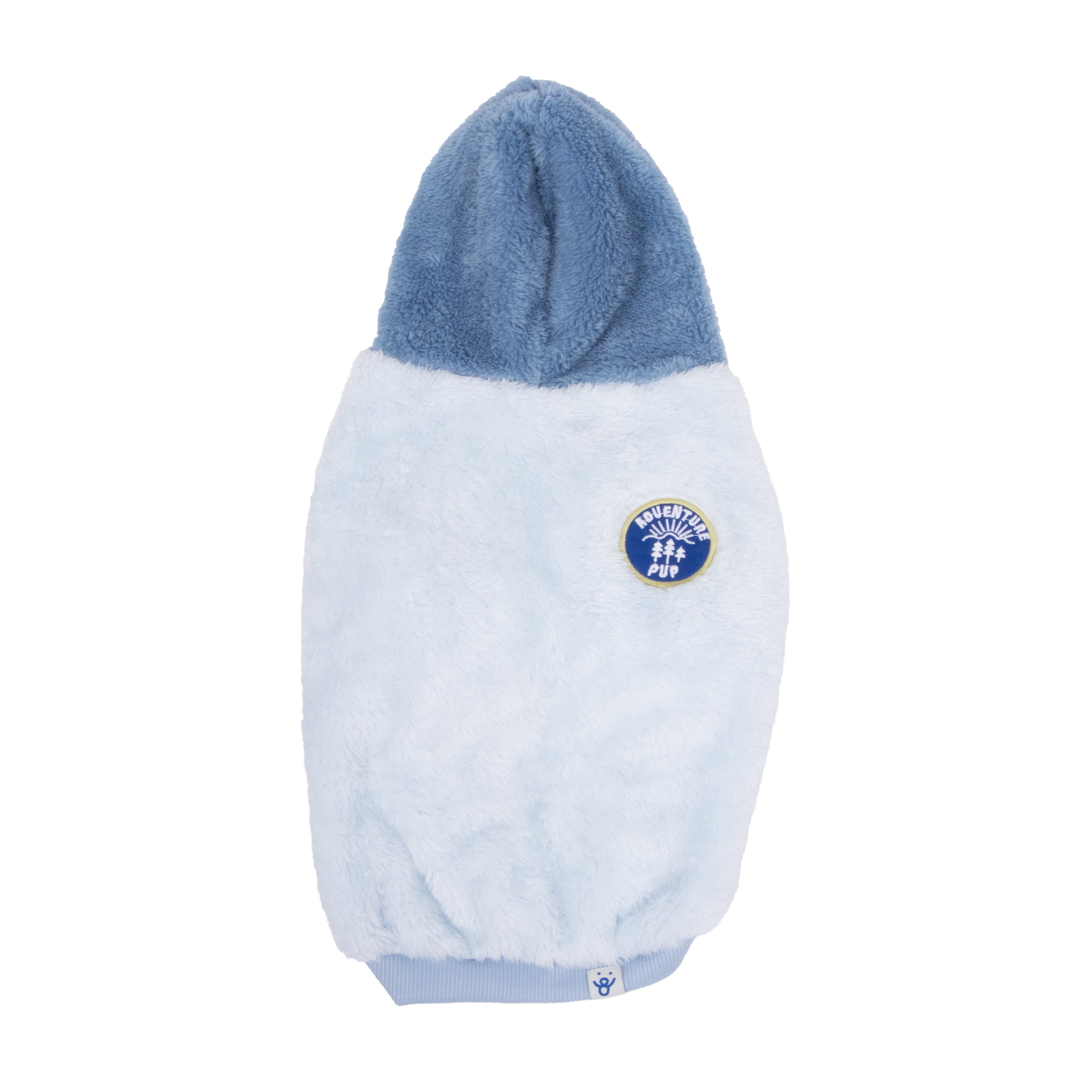 Oodles Fall Multi-Colored Adventure Pup Bubble Hem Sherpa Dog Hoodie, XS