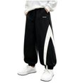 thumbnail image 2 of Bixock Sweatpants for Boys High Waist Straight Leg with Side Pockets Kids Solid Color Loose Casual Joggers Comfortable Workout Activewear Boys Clothings Size 9-10Years, 2 of 6