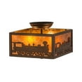 thumbnail image 3 of Meyda Tiffany 23985 Train 2 Light 14-1/2" Wide Flush Mount Ceiling Fixture - Bronze, 3 of 5